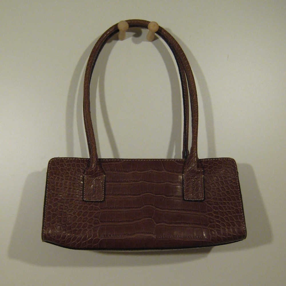 Tommy Hilfiger Small Embossed Leather Satchel